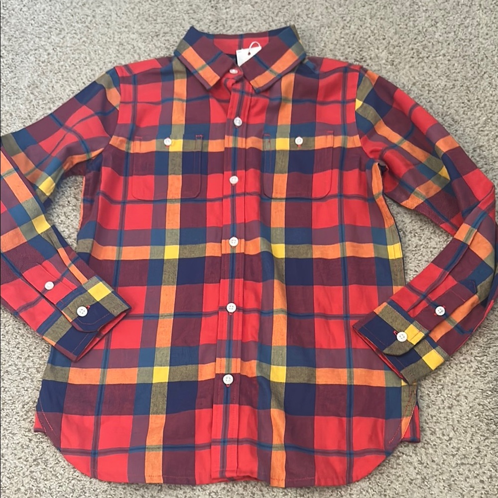 NWT Janie & Jack Plaid Shirt, 7